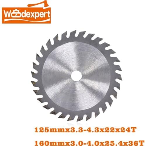 Circular Saw Blade Radial Disc Round with Carbide Tipped for Table Saw Machine Cutting Wood/MDF/Partical Board/Plywood 125-160mm