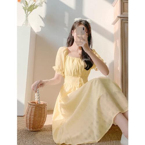 HKDV Yellow Summer Dresses