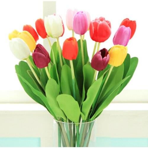 Indoor 10 tulip silk flower dry flower decoration artificial flower handicraft living room simulation table decoration flower