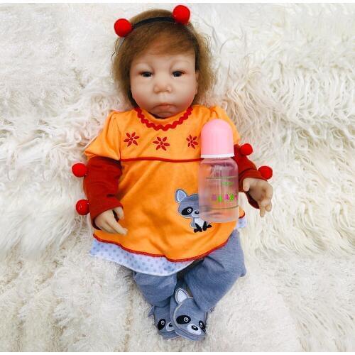 Reborn baby doll toys 45cm newborn girl silicone baby dolls alive toddler doll bebes reborn menino bonecas child gifts