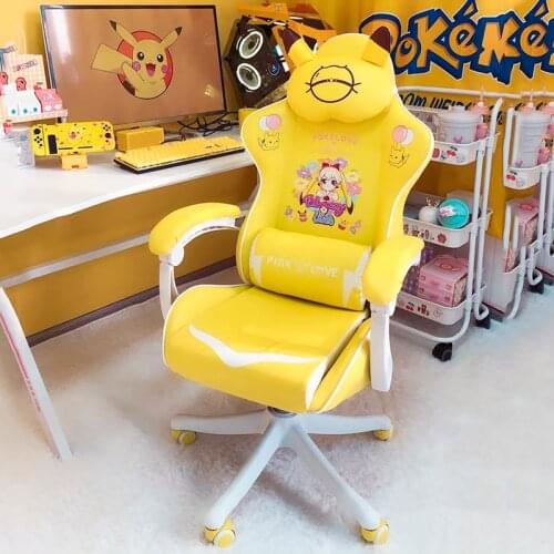 Girls cute game competitive chair anchor live swivel chair computer chair home sedentary comfortable bedroom e-sports chair