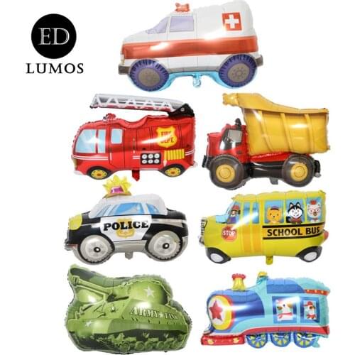 ED-Lumos 7Pcs Giant Cars Reusable Helium Balloons for Birthday Party Decoration Kids Gift