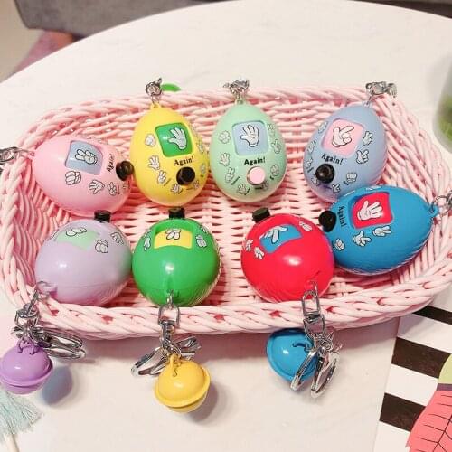 Cartoon Creative Guess Face-changing Toy Keychain Cute Rock Scissors Fabric Keychain Children Christmas Friends Gift Wholesale
