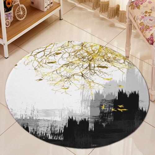 Irregular Geometry Hallway Round Rugs for Bedroom Living Room Carpet Kitchen Bathroom Anti-Slip Floor Mats
