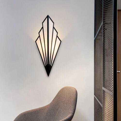 Nordic Led Wall Lamp Creative Sector Wall Lamp Decoration Living Room Bedroom Bedside Wall Lighting Wall Sconce Light Fixture