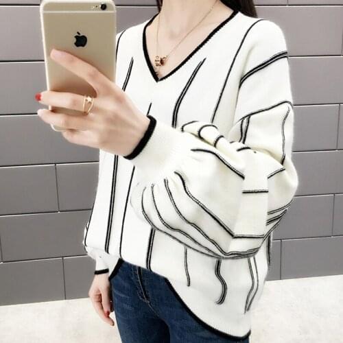 Nova Moda 2019 Mulheres Outono Blusa de Malha Camisola Das Mulheres Casual Roupas Femininas Mulheres de Manga