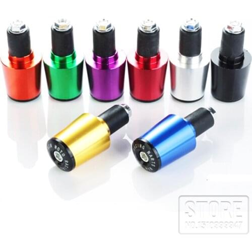 One Pair Motorcycle Handlebar End Plug MTB Road Bicycle Cycling Aluminum Handlebar Grips Handle Bar Cap For Kawasaki Honda