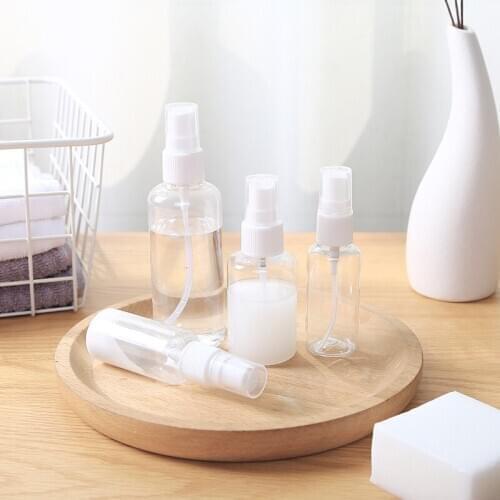 Portable Transparent Spray Bottle Repeated Use Cosmetics Container Bottles of Travel Plastic Container Kitchen Containers