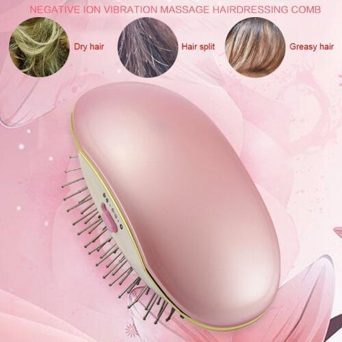 Dropshipping Portable Electric Ionic Hairbrush Takeout Mini Hair Brush Massage Comb Hair Care Home Travel Using SMJ