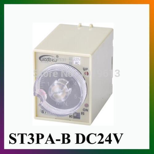 Dc 24v time delay relay super time relay 0.5s with time range conduction delay relay ST3PA-B