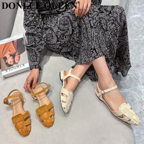 Fashion Gladiator Back Strap Sandals Women Summer Hollow Out Roman Shoes 2020 Women Beach Flats Ladies Footwear Zapatillas Mujer