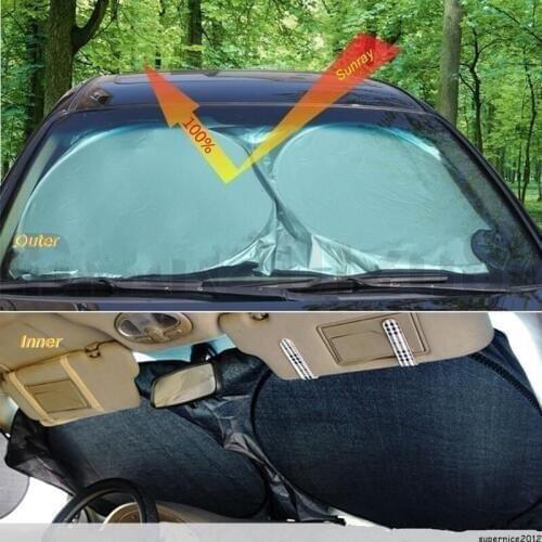 MotoLovee Auto Front Rear Window Sun Shade Car Windshield Visor Cover Block Sunshade Foldable Cover 150*70cm