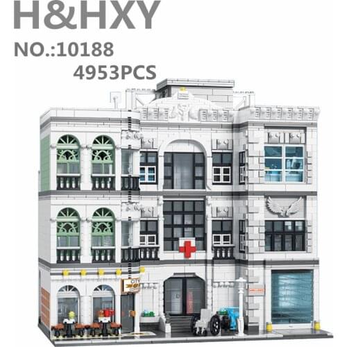 IN STOCK Modular Building 10188 Hospital 4953pcs Compatible Modular City Blocks Bricks Educational Toys Christmas Gifts 10189