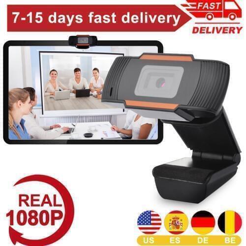 New 45 Degrees Rotatable 2.0 HD Webcam 1080p USB Camera Video Recording Web Camera With Microphone For PC Computer