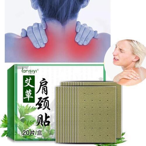 Pain Relief Patch, 20Pcs/Box Massage Sticker Thermal Peg Self-Heating Natural Wormwood Sticker for Neck, Shoulders