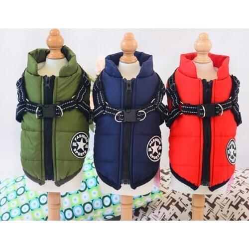 Winter Pet Dog Clothes French Bulldog Pet Warm Jacket Coat Waterproof Dog Clothing Outfit Vest For Small Medium Large Dogs