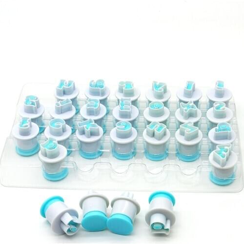 1SET 26 Letters Spring Biscuit Mold Cake Fondant Decorative Printing Die-cutting Baking Silicone Rubber Biscuit Mold QA 250