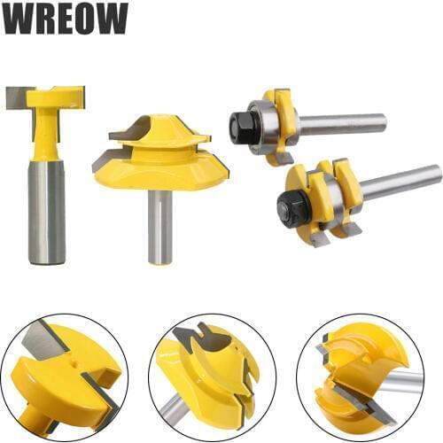 Tooth Cutter Drill Bit HSS Drill Bit 45 Degree Lock Miter Router Bit Stock Joint Router Bit Hole Saw Set for Wood Metal Steel