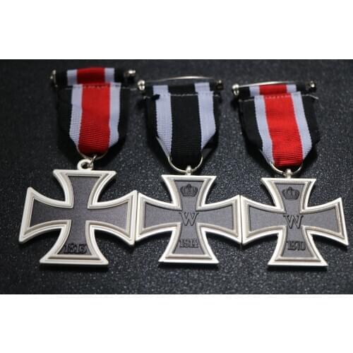 3PCs German Badges 1813-1939 /1813-1870 /1813-1914 Iron Cross 2nd Class Prussia Military Medal Souvenir Gifts