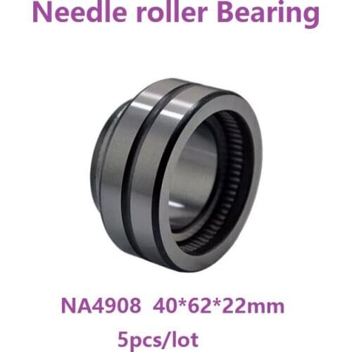 5pcs/lot NA4908 Heavy duty Needle roller Bearing 40×62×22mm Inner ring needle roller bearings 40*62*22mm