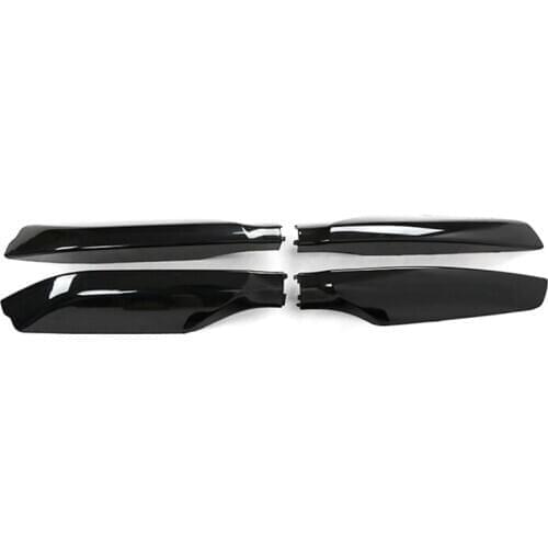 Black Abs Roof Rack Bar Rail End Protection Cover Shell 4Pcs For Toyota Land Cruiser Prado Fj120 2003 - 2009