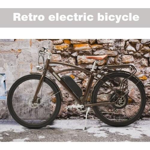 Vintage 28inch E Bicycle Cruiser Electric Bike 400W Retro Fat 48V 13Ah Li-Ion Battery Extended Range 7-Speed ebike for Adults