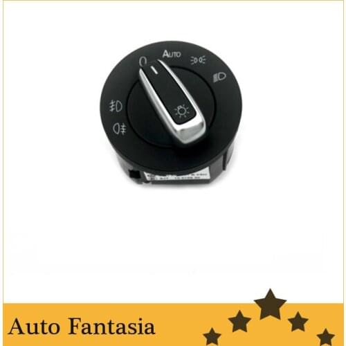 Chrome Head Light Switch With Coming Home (Automatic) for Volkswagen Golf MK6 -Free Shipping