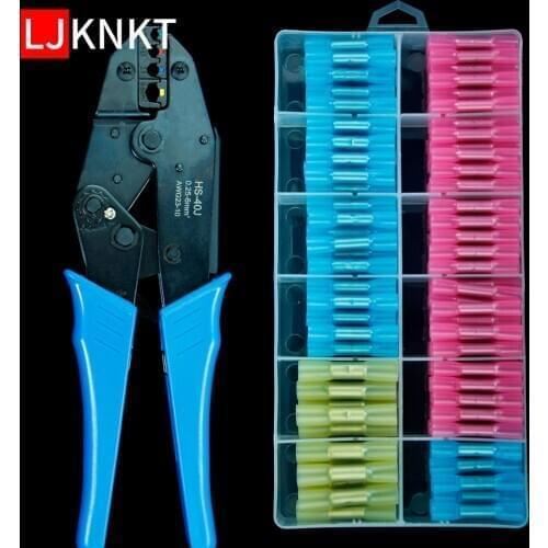 HS-40J tool electrical crimping pliers Cable wire quick connector tube terminal Waterproof insulated Heat Shrink solder Seal BHT