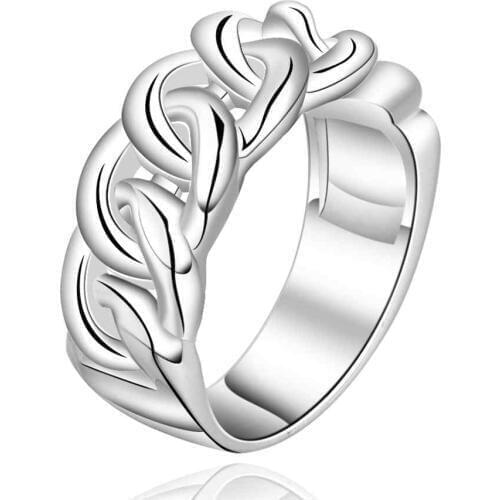 Kiteal New Beautiful Fashion silver plated ring twist rope shape finger ring for women men ring Factory Wholesale