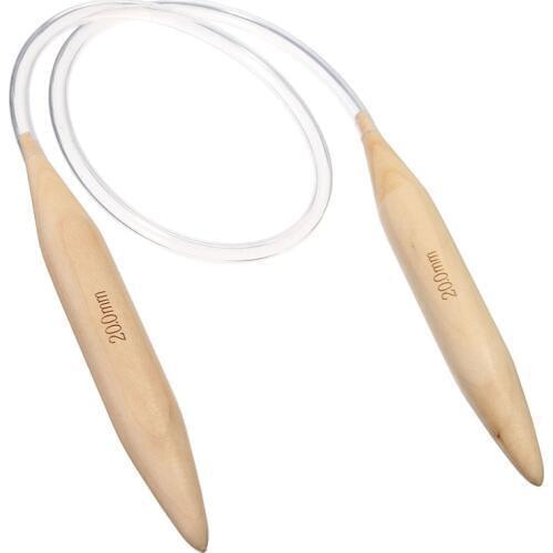 1pcs 20mm Plastic Tube Circular Wood Bamboo Knitting Needles Pins for Thick Yarn DIY Crafts Sewing Embroidery Tools Knitting