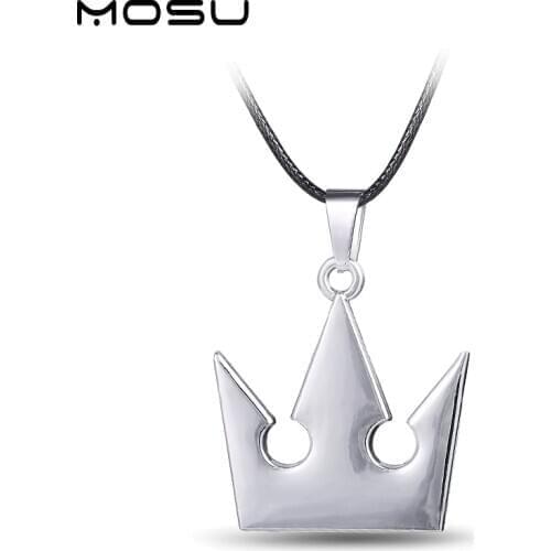 MOSU Hot Game Kingdom Hearts Metal Necklace Crown Shape Pendant Cosplay Accessories Jewelry Gift can Drop-shipping