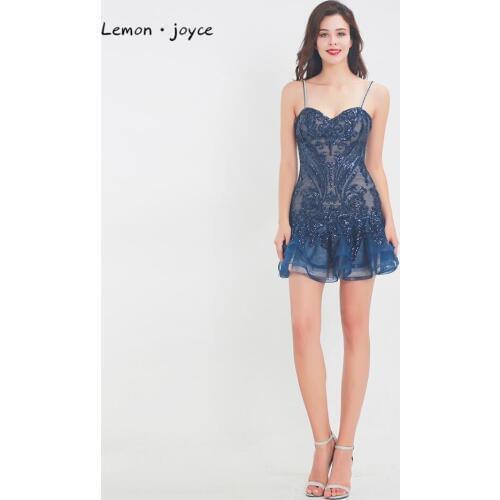 Lemon joyce Sexy Cocktail Dresses 2020 New Design Sweetheart Mermaid Mini Party Evening Gowns Plus Size