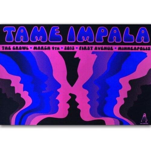 New Tame Impala Psychedelic Rock Band-Silk Art Poster Wall Sticker Decoration Gift