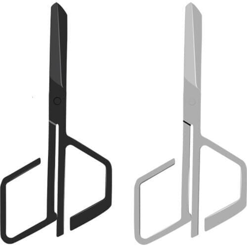 Black Silver Makeup Scissor Stainless Steel Sharp Straight With Rhombic Handle Eyebrow Nose Hair Scissors Face Hair Removal Tool