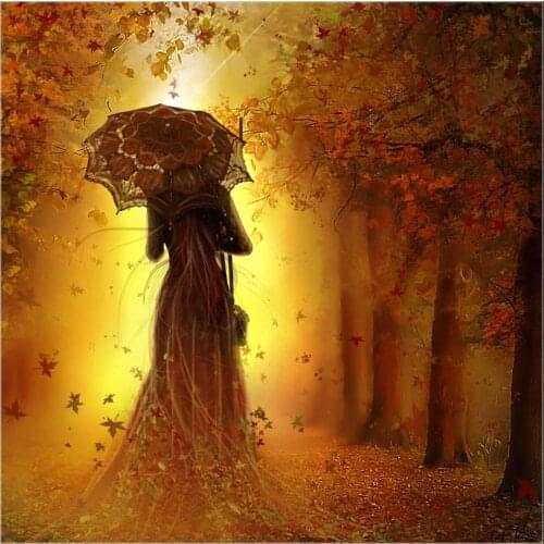 Full Embroidery Counted Cross Stitch Kits Needlework - Crafts 14 ct Aida DIY Arts Handmade Decor Oil painting - Be my autumn