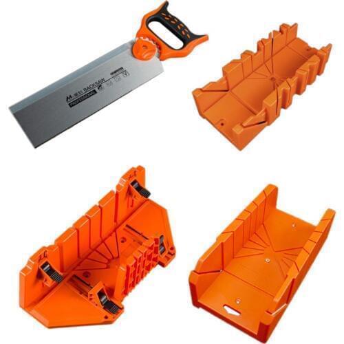 12/14" Adjustable Wood Miter Box Saw Cutting Grip Back Saw 0/22.5/45/90 Degrees C90A