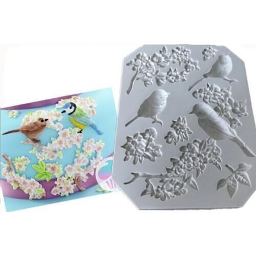 Christmas Tree Rose Flowers silicone mold Cake Chocolate Mold wedding 3D Cake Decorating Tools Fondant Sugarcraft Cake Mold