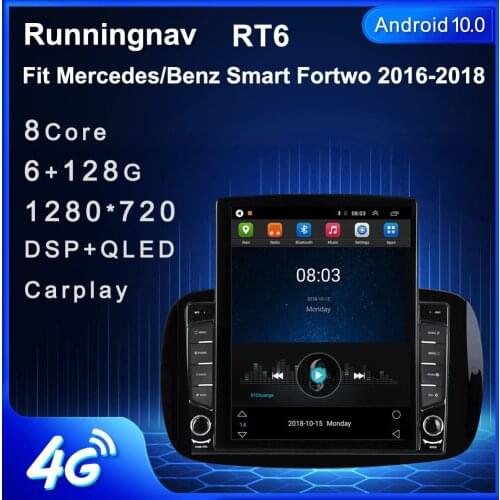 Runningnav For Mercedes Benz Smart Fortwo 2016 2017 2018 Tesla Type Android Car Radio Multimedia Video Player Navigation GPS