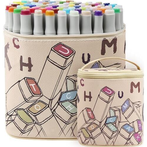 Touchmark 30/40/60 Color Dual Head Art Marker Set Alcohol Sketch Markers Pen for Artist Drawing Manga Design Art Supplier Brush