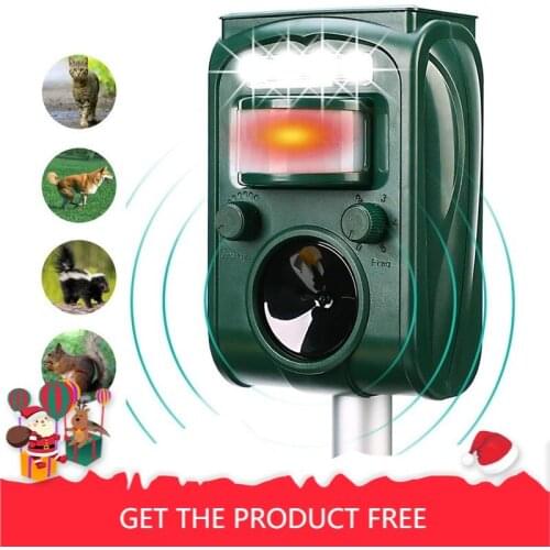 Outdoor animal mosquito repellent solar super light dog with motion sensor, cat, rabbit and raccoon with light