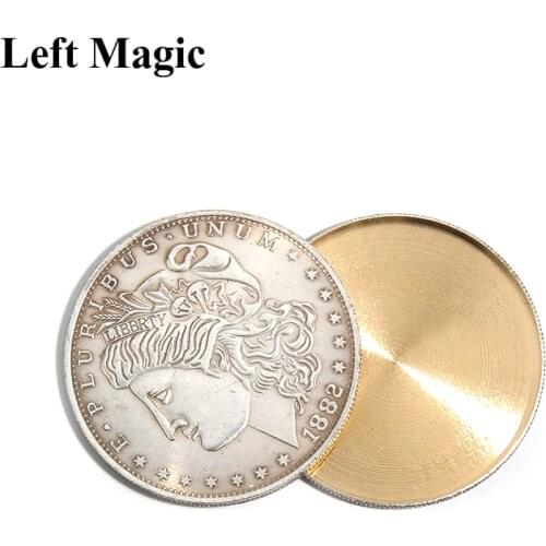1Pcs Expanded Shell (Super Morgan Dollar Version) magic tricks Appearing/Disappearing Magic Close Up Coin Accessories