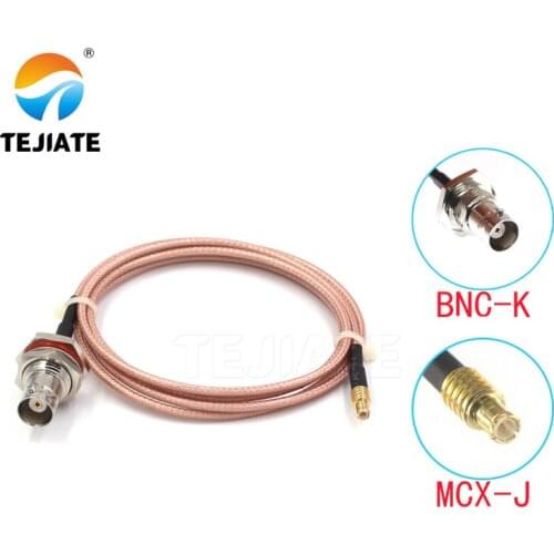 1PCS TEJIATE Adapter Cable BNC To MCX Type BNCK Convert MCXJ 8-90CM 1M 1.5M 2M Length Connector RG316 Wire