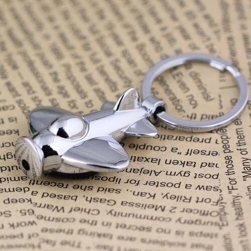 10pcs/lot plane aircraft keychain key ring LED light key chain key holder high quality airplane keyfob portachiavi souvenir