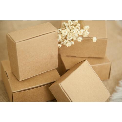 100pcs 4*4*2cm Brown Kraft Paper Box For Candy/food/wedding/jewelry Gift Box Packaging Display Boxes Diy Necklace/rings Storage
