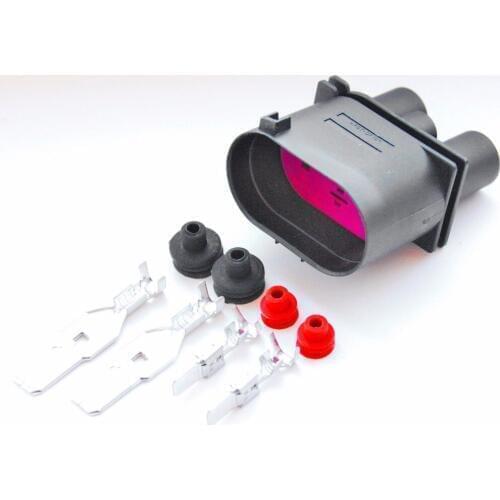 2/4/10pcs/lot 4 Pin/Way Fan Controller Connector Plug Housing Socket With Terminal For AUDI VW Skoda VAG 1J0906444 1J0 906 444