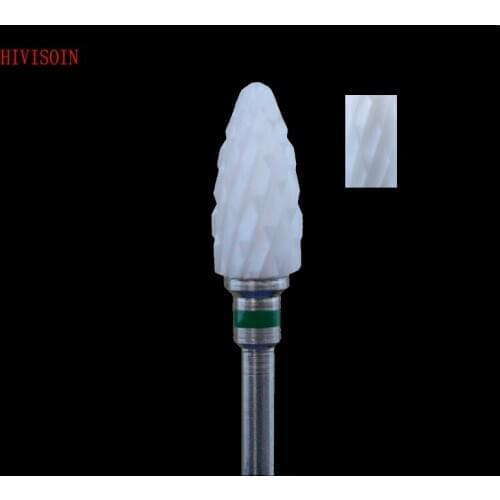 2Pcs/Lot Bullet Shape- Cross Cut - White Zirconia Ceramic Dental Lab Burs - ISO 272 (XC) 4301.060