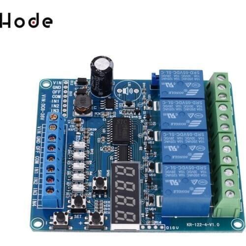8-36V 4-channel Multifunction Time Delay Relay Board Module Optocoupler LED