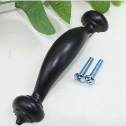 96mm modern simple black furniture handles black drawer cabinet pulls knobs antique black dresser cupboard door handle pull knob