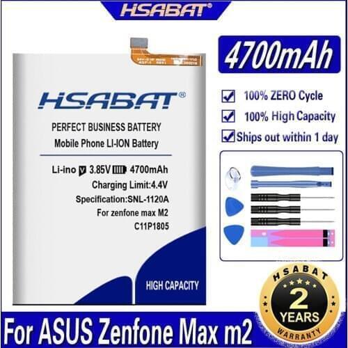 HSABAT C11P1805 4700mAh Battery for ASUS Zenfone Max m2 zb632kl zb633kl Batteries