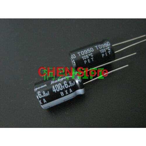 20PCS/50PCS Japan Rubycon BXA 400V6.8UF 10X16MM 105 Degree 6.8UF/400V Aluminum Electrolytic Capacitor 6.8uf 400v